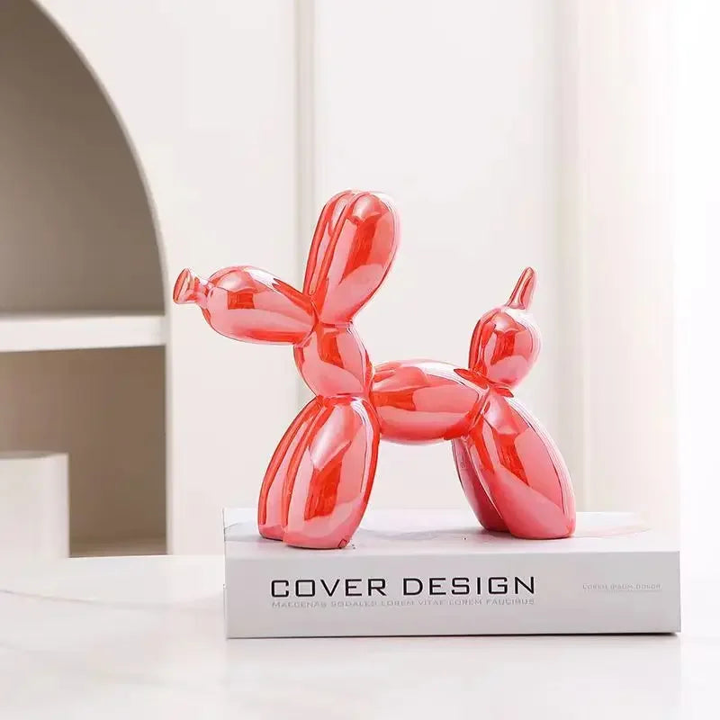 Balloon Dog Ceramic Statue – Playful Art Decor (min order 30 pcs)
