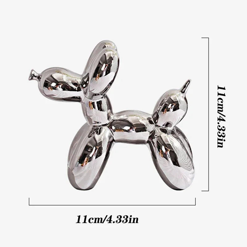 Balloon Dog Ceramic Statue – Playful Art Decor (min order 30 pcs)