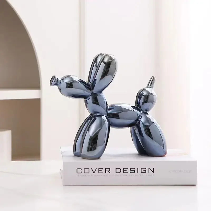 Balloon Dog Ceramic Statue – Playful Art Decor (min order 30 pcs)