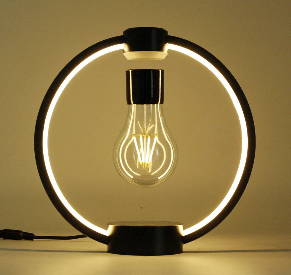 Magnetic Levitation Light Bulb Creative Gift Atmosphere Bedside Table Lamp Bedroom LED Night Light Wireless Power Supply Decorat