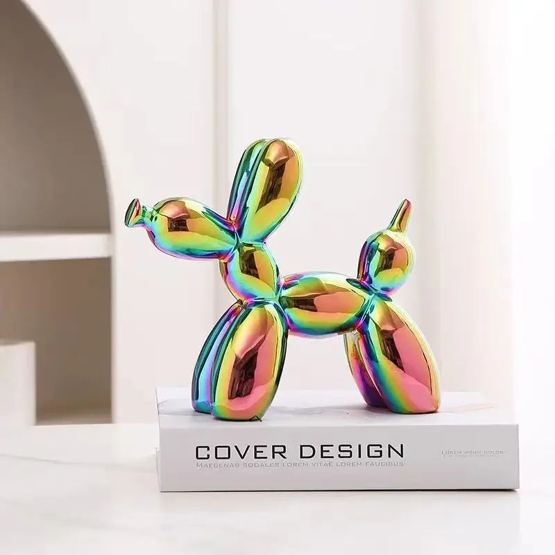 Balloon Dog Ceramic Statue – Playful Art Decor (min order 30 pcs)