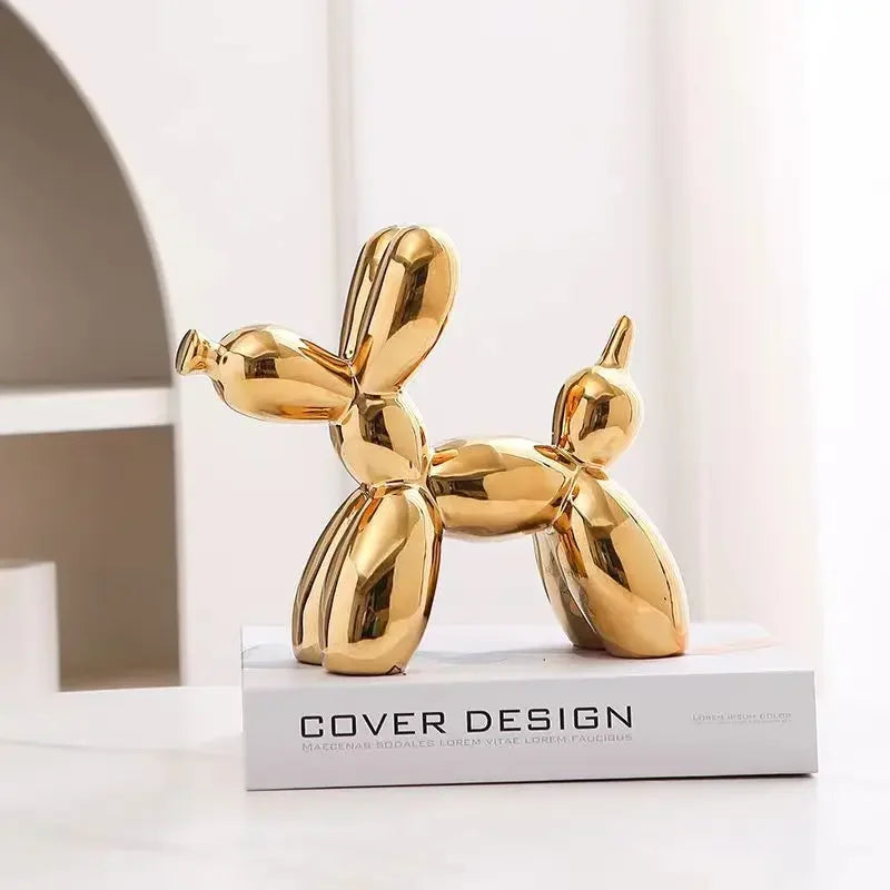 Balloon Dog Ceramic Statue – Playful Art Decor (min order 30 pcs)