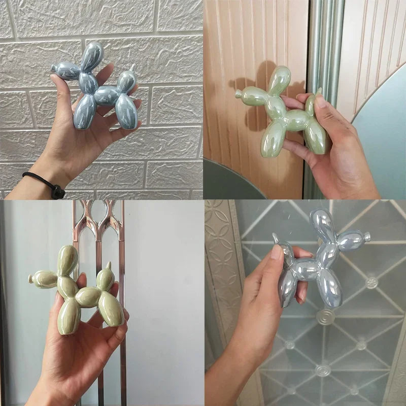 Balloon Dog Ceramic Statue – Playful Art Decor (min order 30 pcs)