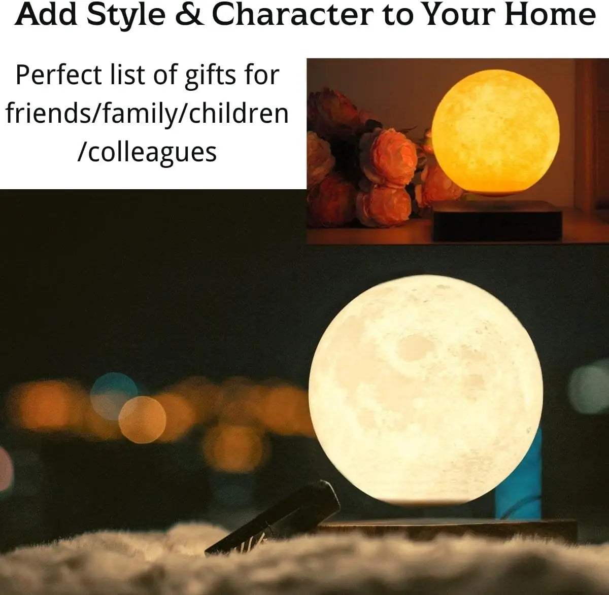 Levitating Moon Lamp – Floating, Spinning & Mesmerizing (min order 30 pcs)