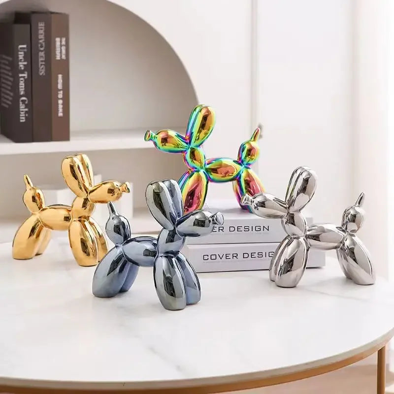 Balloon Dog Ceramic Statue – Playful Art Decor (min order 30 pcs)