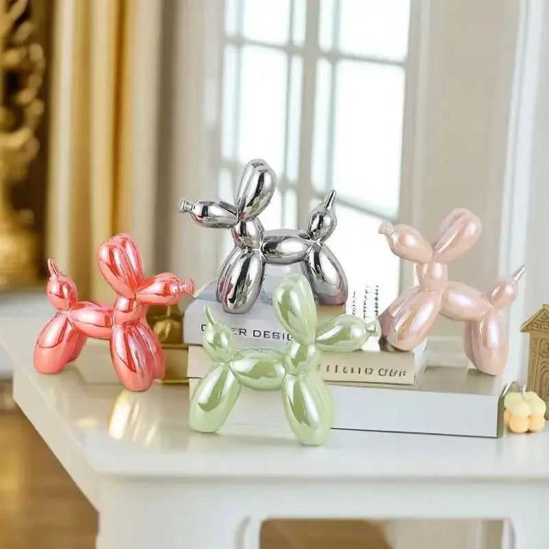 Balloon Dog Ceramic Statue – Playful Art Decor (min order 30 pcs)