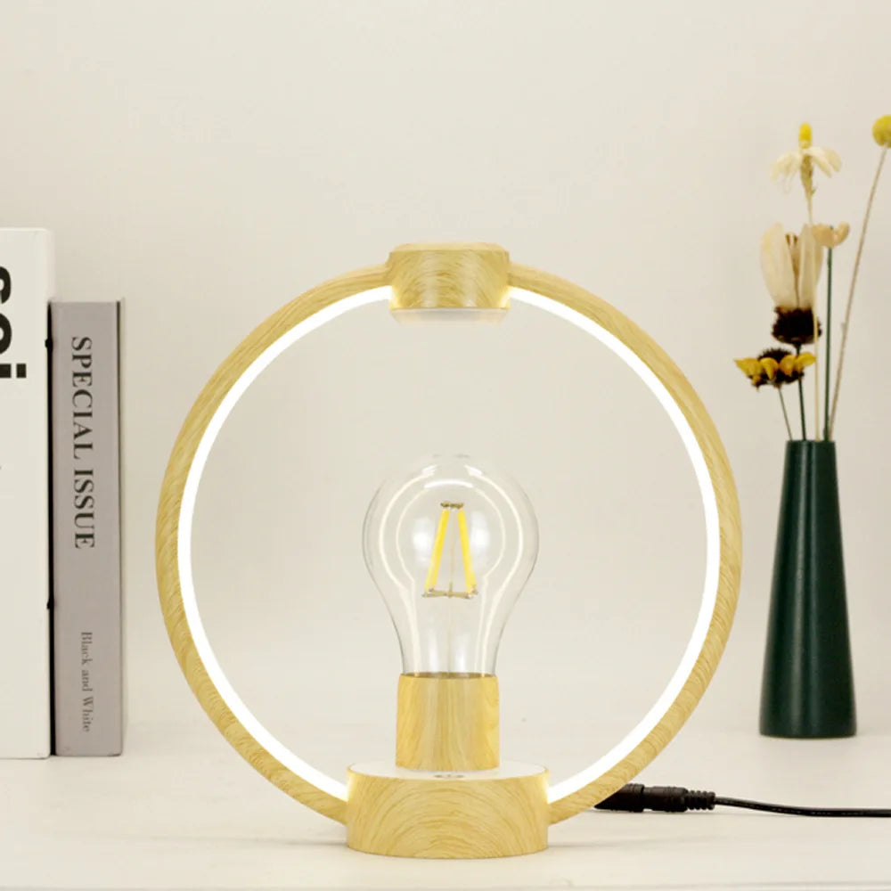 Magnetic Levitation Light Bulb Creative Gift Atmosphere Bedside Table Lamp Bedroom LED Night Light Wireless Power Supply Decorat