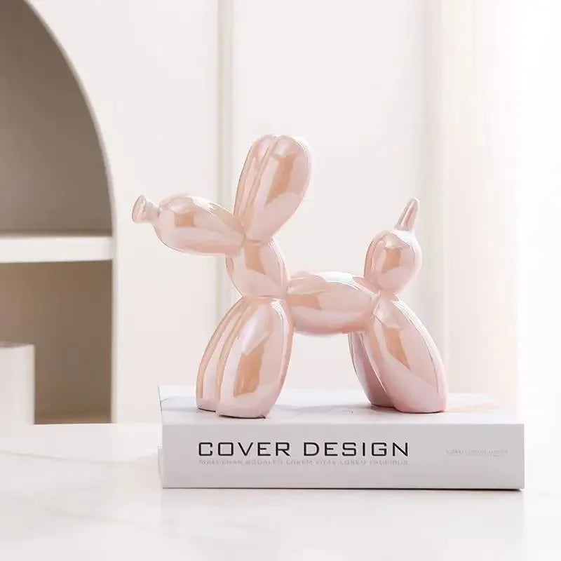 Balloon Dog Ceramic Statue – Playful Art Decor (min order 30 pcs)