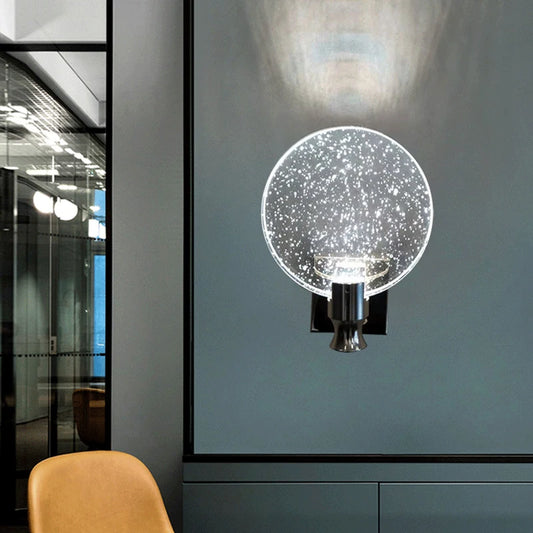 Modern Crystal LED Wall Lamp – Luxury Bedside Light for Bedroom, Living Room, Hotel & Restaurant Decor