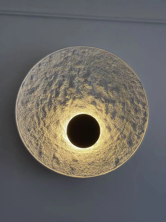 Nordic Lunar Eclipse Wall Lamp – Luxury Resin Wall Light for Living Room, Bedroom, Hotel & Entryway Decor