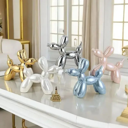Balloon Dog Ceramic Statue – Playful Art Decor